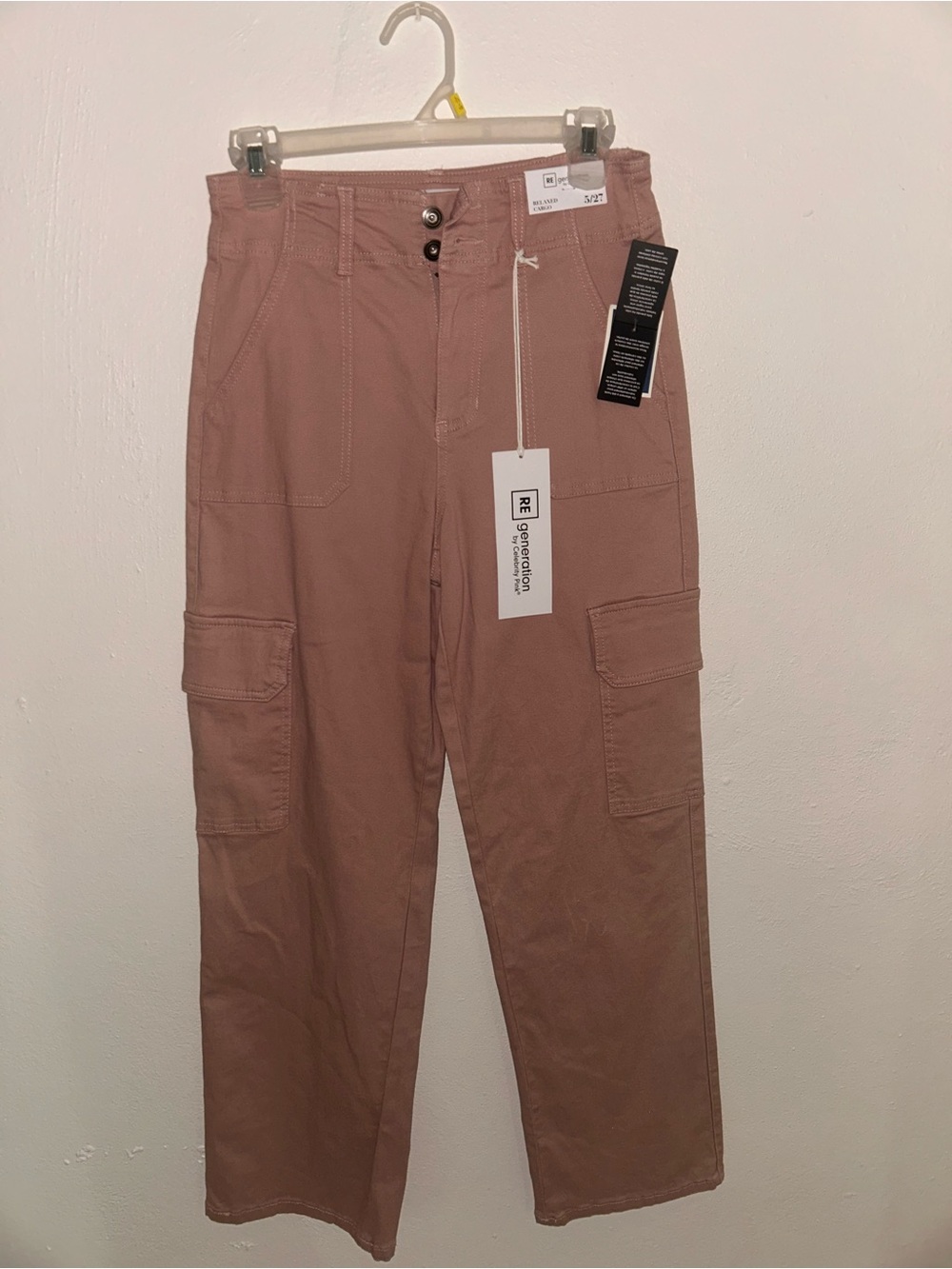 Celebrity Pink Cargo Pants in Dusty Mauve